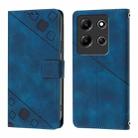 For Infinix Note 30i Skin Feel Embossed Leather Phone Case(Blue) - 2