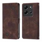 For Infinix Note 30i Skin Feel Embossed Leather Phone Case(Brown) - 2