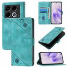 For Infinix Note 40 Skin Feel Embossed Leather Phone Case(Green) - 1