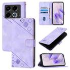 For Infinix Note 40 Skin Feel Embossed Leather Phone Case(Light Purple) - 1