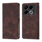 For Infinix Note 40 Skin Feel Embossed Leather Phone Case(Brown) - 2