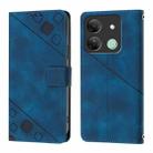 For Infinix Smart 7 India / 7 HD / 7 Plus Skin Feel Embossed Leather Phone Case(Blue) - 2