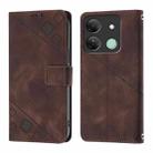 For Infinix Smart 7 India / 7 HD / 7 Plus Skin Feel Embossed Leather Phone Case(Brown) - 2