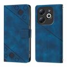 For Infinix Smart 8 Skin Feel Embossed Leather Phone Case(Blue) - 2