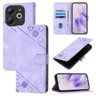 For Infinix Smart 8 Skin Feel Embossed Leather Phone Case(Light Purple) - 1