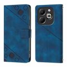 For Infinix Smart 8 Plus / Smart 8 Pro Skin Feel Embossed Leather Phone Case(Blue) - 2