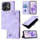 For Infinix Smart 8 Plus / Smart 8 Pro Skin Feel Embossed Leather Phone Case(Light Purple) - 1