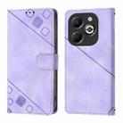 For Infinix Smart 8 Plus / Smart 8 Pro Skin Feel Embossed Leather Phone Case(Light Purple) - 2