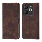 For Infinix Smart 8 Plus / Smart 8 Pro Skin Feel Embossed Leather Phone Case(Brown) - 2