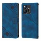 For Infinix Zero 20 Skin Feel Embossed Leather Phone Case(Blue) - 2