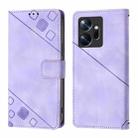 For Infinix Zero 20 Skin Feel Embossed Leather Phone Case(Light Purple) - 2