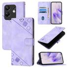 For Infinix Zero 30 4G Skin Feel Embossed Leather Phone Case(Light Purple) - 1
