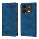 For Infinix Zero 30 5G Skin Feel Embossed Leather Phone Case(Blue) - 2