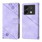 For Infinix Zero 30 5G Skin Feel Embossed Leather Phone Case(Light Purple) - 2