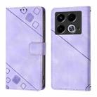 For Infinix Note 40 5G Skin Feel Embossed Leather Phone Case(Light Purple) - 2