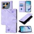 For Infinix GT 20 Pro X6871 Skin Feel Embossed Leather Phone Case(Light Purple) - 1