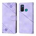 For Infinix Hot 9 / Hot 9 Pro Skin Feel Embossed Leather Phone Case(Light Purple) - 2