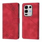 For Infinix Note 50s Skin Feel Embossed Leather Phone Case(Red) - 2