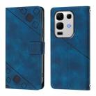 For Infinix Note 50s Skin Feel Embossed Leather Phone Case(Blue) - 2