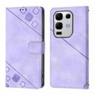 For Infinix Note 50s Skin Feel Embossed Leather Phone Case(Light Purple) - 2