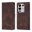 For Infinix Note 50s Skin Feel Embossed Leather Phone Case(Brown) - 2