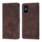 For Infinix GT 30 Pro Skin Feel Embossed Leather Phone Case(Brown) - 2