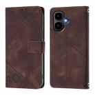 For Infinix Smart 10 4G / Tecno Pop 10 Skin Feel Embossed Leather Phone Case(Brown) - 2