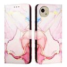 For Sharp Aquos Wish 4 SH-52E PT003 Marble Pattern Flip Leather Phone Case(Rose Gold) - 2