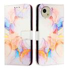 For Sharp Aquos Wish 4 SH-52E PT003 Marble Pattern Flip Leather Phone Case(Galaxy Marble White) - 2