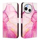 For Sharp Aquos Sense9 Plus PT003 Marble Pattern Flip Leather Phone Case(Pink Purple Gold) - 2