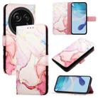 For Sharp Aquos R9 Pro SH-54E PT003 Marble Pattern Flip Leather Phone Case(Rose Gold) - 1