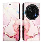 For Sharp Aquos R9 Pro SH-54E PT003 Marble Pattern Flip Leather Phone Case(Rose Gold) - 2