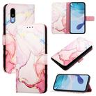 For Sharp Basio Active3 PT003 Marble Pattern Flip Leather Phone Case(Rose Gold) - 1