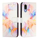 For Sharp Basio Active3 PT003 Marble Pattern Flip Leather Phone Case(Galaxy Marble White) - 3
