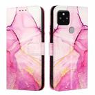 For Google Pixel 5 PT003 Marble Pattern Flip Leather Phone Case(Pink Purple Gold) - 2