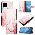 For Google Pixel 5 PT003 Marble Pattern Flip Leather Phone Case(Rose Gold) - 1