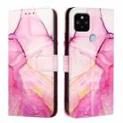 For Google Pixel 5 XL / 4a 5G PT003 Marble Pattern Flip Leather Phone Case(Pink Purple Gold) - 2