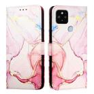 For Google Pixel 5 XL / 4a 5G PT003 Marble Pattern Flip Leather Phone Case(Rose Gold) - 2