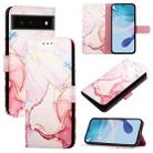 For Google Pixel 6 PT003 Marble Pattern Flip Leather Phone Case(Rose Gold) - 1