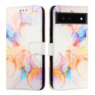 For Google Pixel 6 PT003 Marble Pattern Flip Leather Phone Case(Galaxy Marble White) - 2