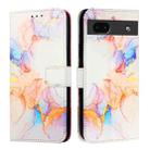 For Google Pixel 6a PT003 Marble Pattern Flip Leather Phone Case(Galaxy Marble White) - 2