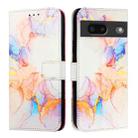 For Google Pixel 7 PT003 Marble Pattern Flip Leather Phone Case(Galaxy Marble White) - 2