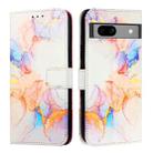 For Google Pixel 7a PT003 Marble Pattern Flip Leather Phone Case(Galaxy Marble White) - 2