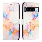 For Google Pixel 8 Pro PT003 Marble Pattern Flip Leather Phone Case(Galaxy Marble White) - 2