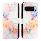 For Google Pixel 9 PT003 Marble Pattern Flip Leather Phone Case(Galaxy Marble White) - 2