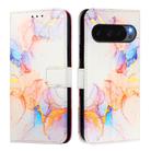 For Google Pixel 10 Pro XL PT003 Marble Pattern Flip Leather Phone Case(Galaxy Marble White) - 3