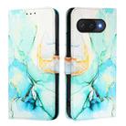 For Google Pixel 9a PT003 Marble Pattern Flip Leather Phone Case(Green) - 2
