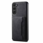 For Samsung Galaxy S23 5G Denior D13 Retro Texture Leather MagSafe Card Bag Phone Case(Black) - 1