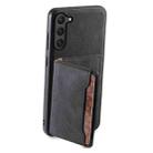 For Samsung Galaxy S23 5G Denior D13 Retro Texture Leather MagSafe Card Bag Phone Case(Black) - 3