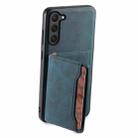 For Samsung Galaxy S23 5G Denior D13 Retro Texture Leather MagSafe Card Bag Phone Case(Blue) - 3